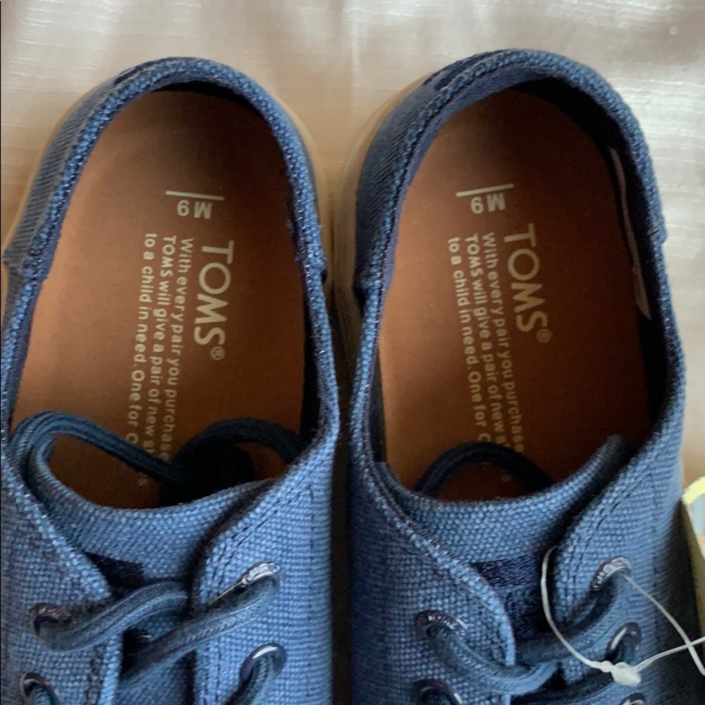 TOMS MENS LENOX LOW-TOP CANVAS SNEAKERS Size 9 - Picture 4 of 7